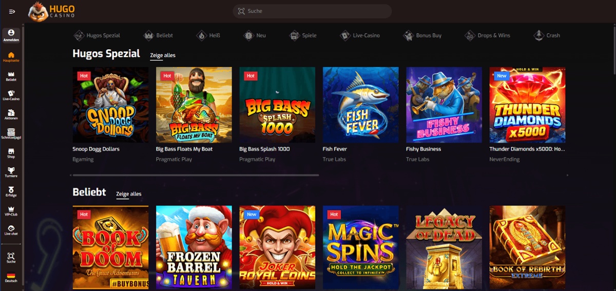 Hugo Casino Bonus Informationen Österreich.